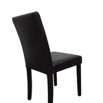 Parsons Midback Chocolate Faux Leather Dining Chair Set of 2
