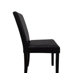 Parsons Midback Chocolate Faux Leather Dining Chair Set of 2