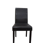 Parsons Midback Chocolate Faux Leather Dining Chair Set of 2