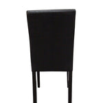 Parsons Midback Chocolate Faux Leather Dining Chair Set of 2
