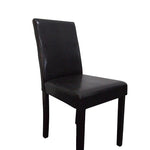 Parsons Midback Chocolate Faux Leather Dining Chair Set of 2