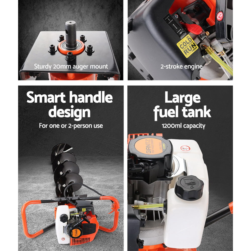 Giantz 75CC Petrol Post Hole Digger Drill