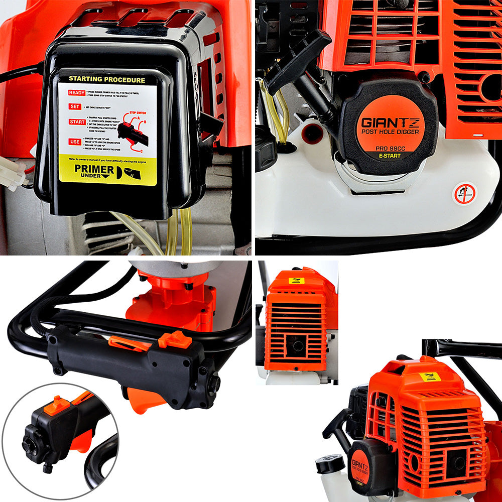 88CC Petrol Post Hole Digger Borer 