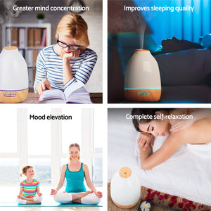 4 in 1 Ultrasonic Aroma Diffuser 500ml - Light Wood