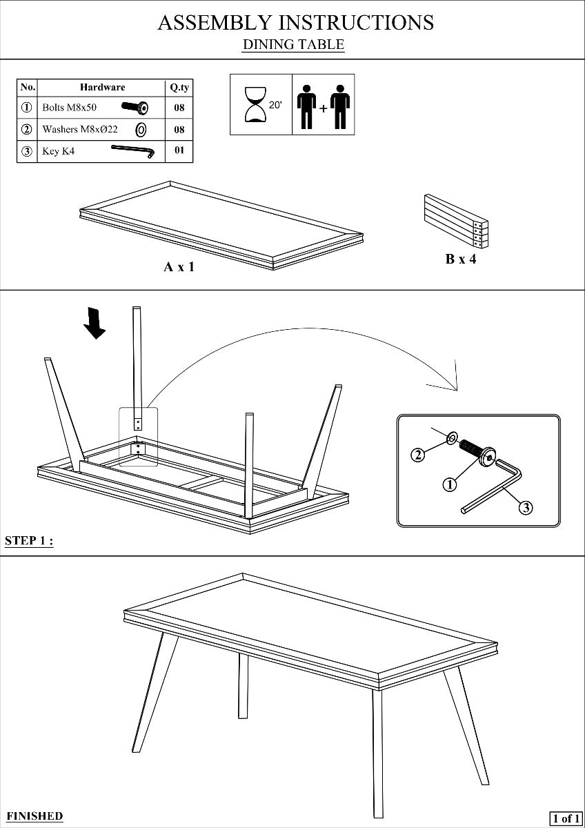 Seashore Dining Table 180cm