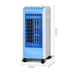 Devanti Portable Air Cooler and Humidifier Conditioner - White & Blue