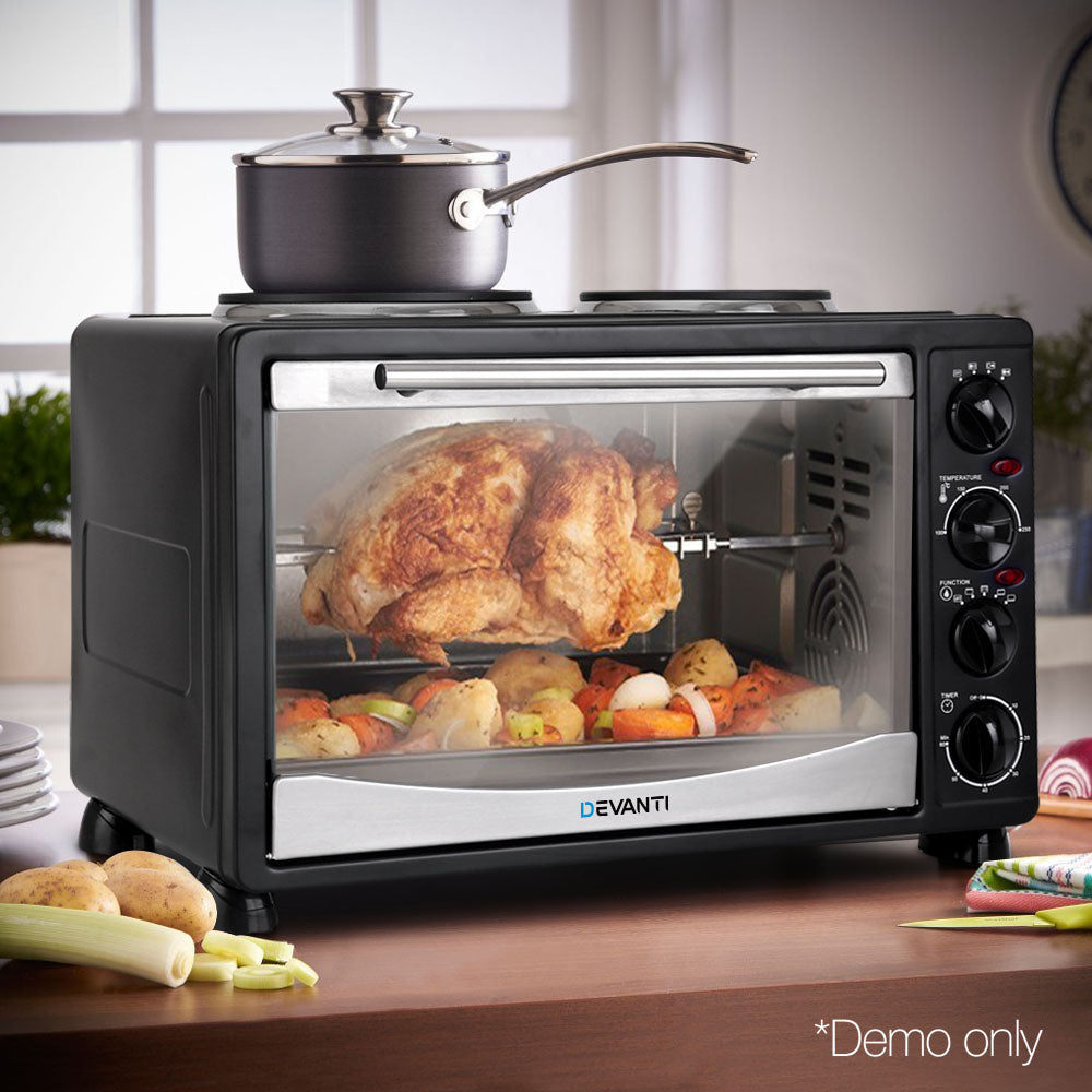 Devanti 34L Portable Convection Oven - Black