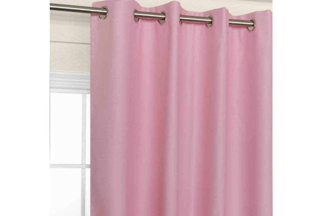 Pink Eyelet Blockout Curtain 140x221cm