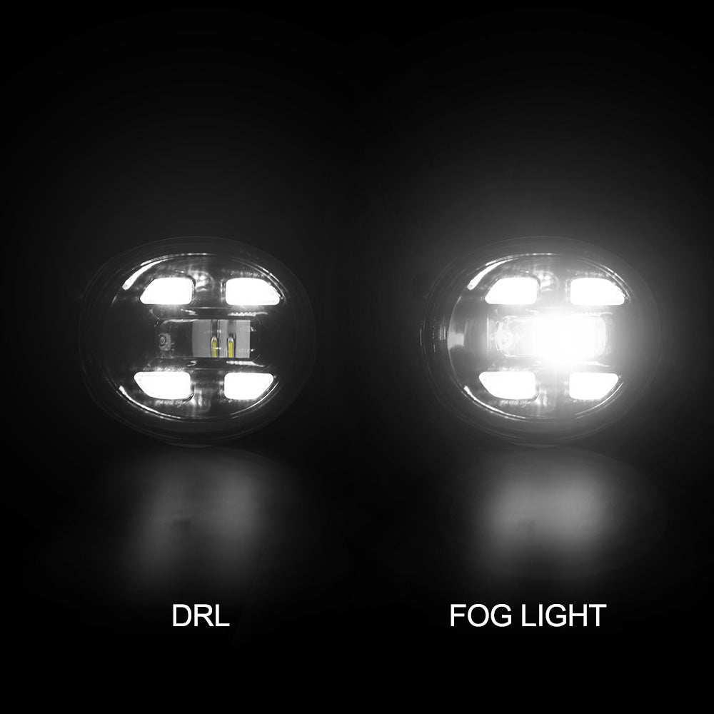 Pair Led Fog & Drl Lights Kit Upgrade For Arb Summit Bull Bar