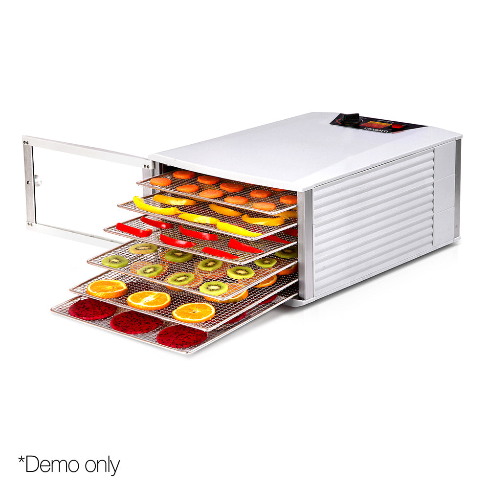 Devanti Stainless Steel Commercial Food Dehydrator with 6 Trays