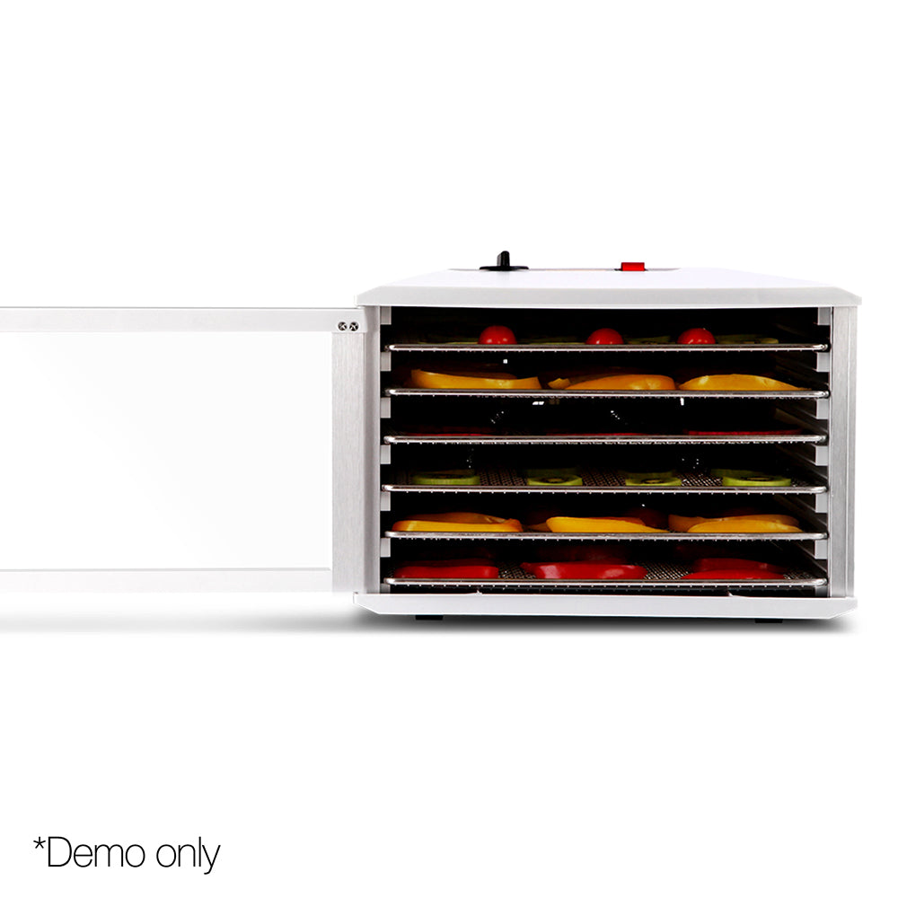 Devanti Stainless Steel Commercial Food Dehydrator with 6 Trays