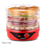 Devanti Food Dehydrator with 5 Trays - Red