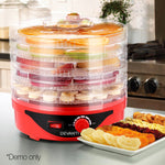 Devanti Food Dehydrator with 5 Trays - Red