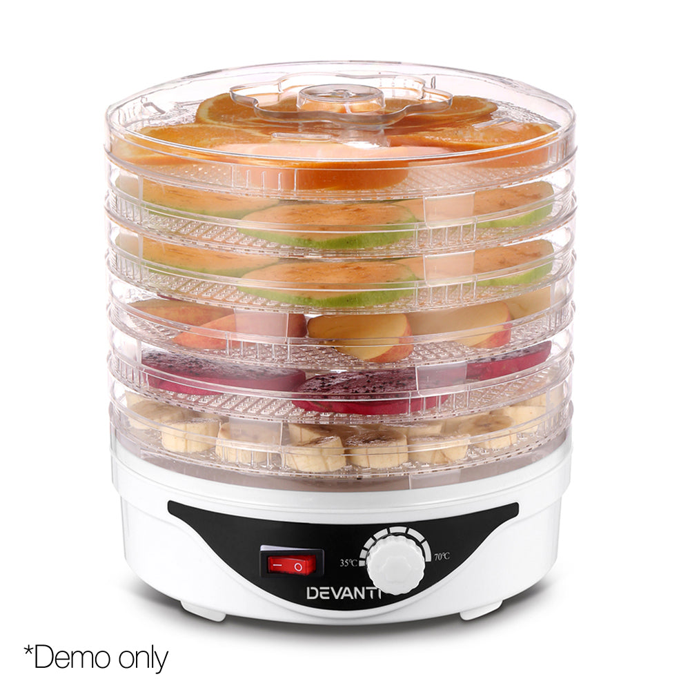 Devanti Food Dehydrator with 7 Trays - White