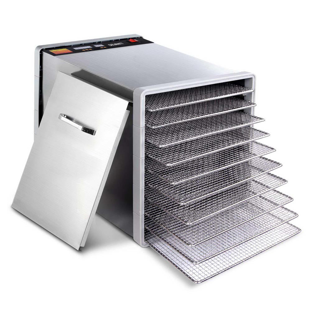 Devanti Stainless Steel Food Dehydrator with 10 Trays