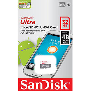 SANDISK 32GB MICRO SDHC ULTRA CLASS 10 up to 48MB/s without SD adaptor (SDSQUNB-032G)