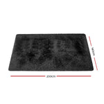 Artiss 140x200cm Ultra Soft Shaggy Rug Large Floor Carpet Anti-slip Area Rugs Black