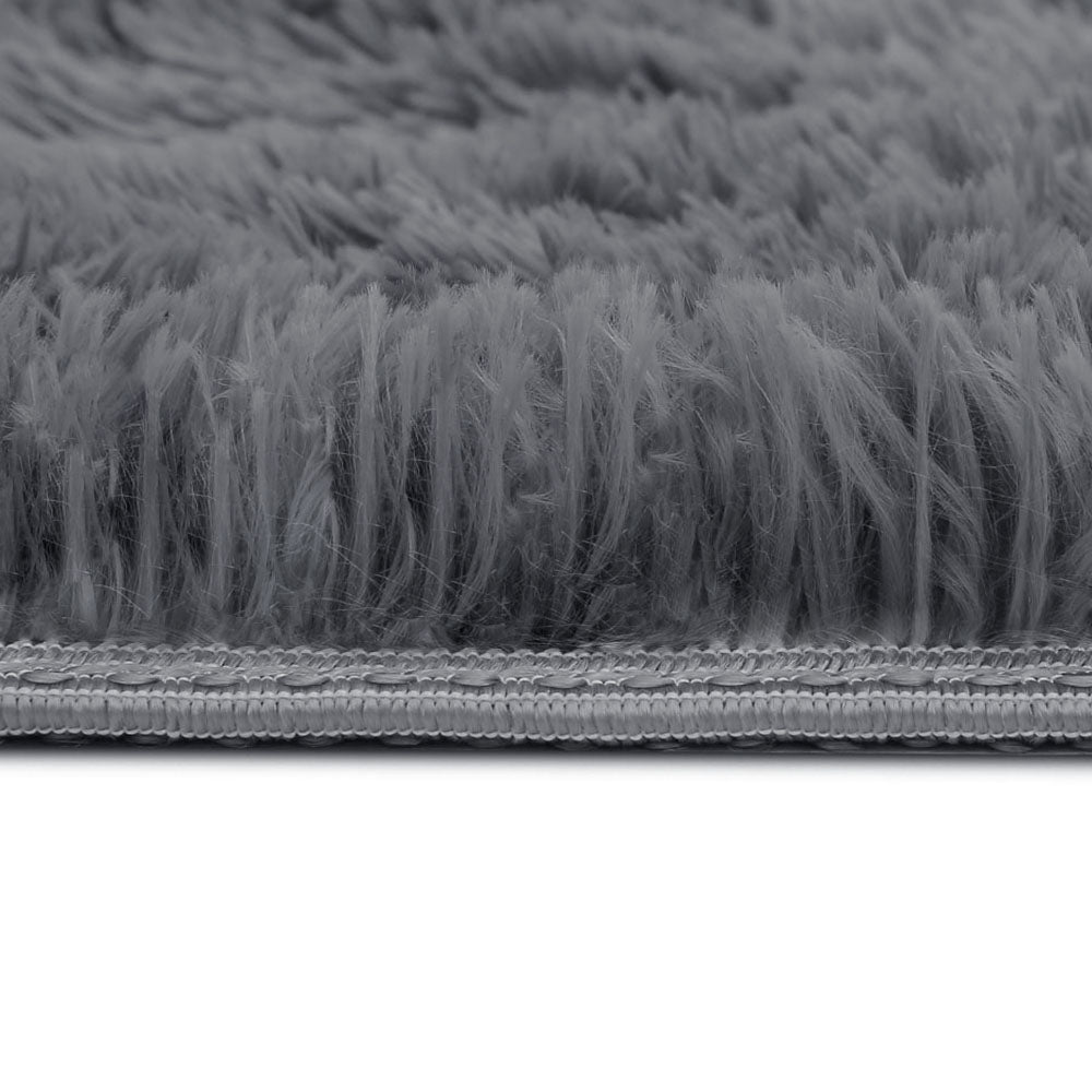 Artiss 140x200cm Ultra Soft Shaggy Rug Large Floor Carpet Anti-slip Area Rugs Grey