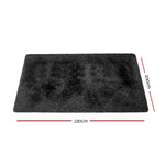 Artiss Ultra Soft Shaggy Rug Large 200x230cm Floor Carpet Anti-slip Area Rugs Black