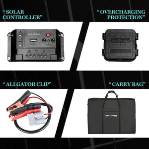Folding Solar Panel Kit 18V 300W Mono Caravan Boat Camping charging ATEM POWER