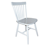 Set of 2 Dining Chairs  Ari Rubberwood Off White Spindle back 