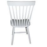 Set of 2 Dining Chairs  Ari Rubberwood Off White Spindle back 
