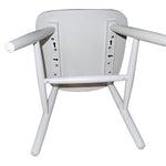Set of 2 Dining Chairs  Ari Rubberwood Off White Spindle back 