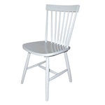 Set of 2 Dining Chairs  Ari Rubberwood Off White Spindle back 