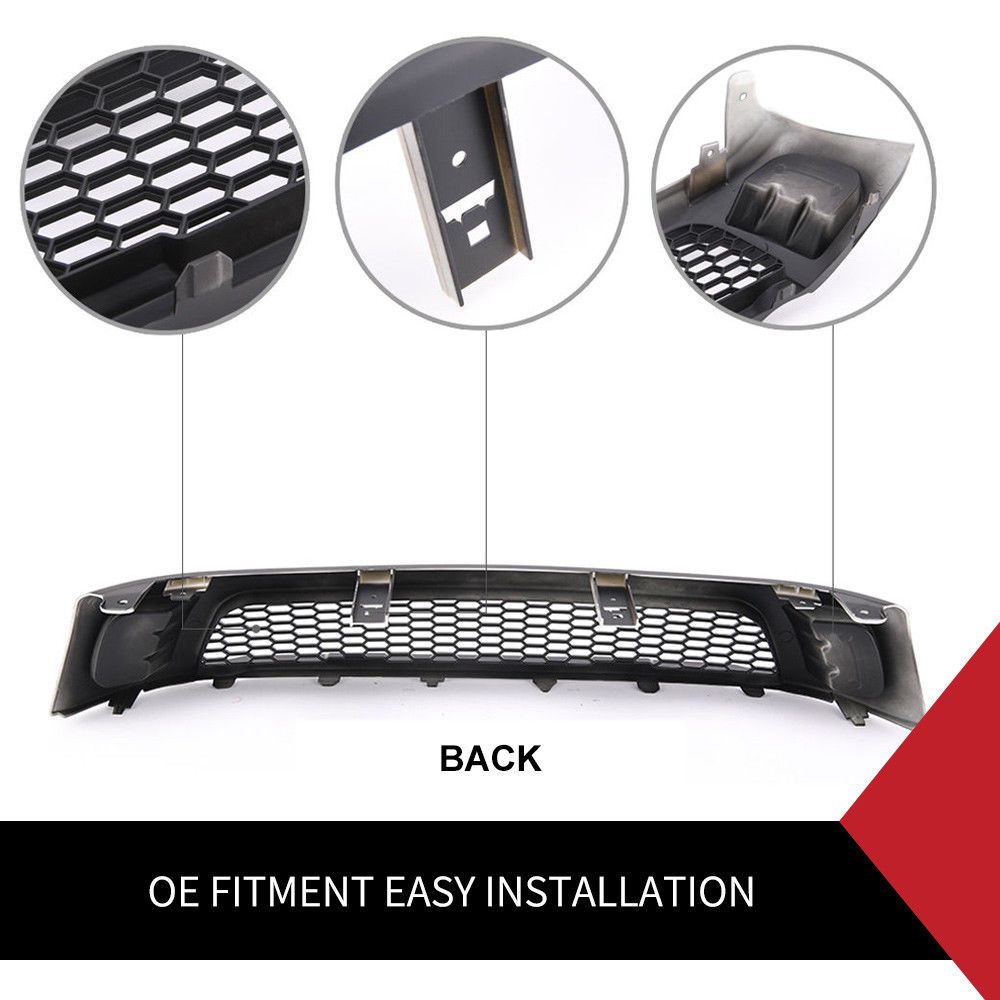 Front Grill Grille ABS Matt Black Fit Toyota Hilux Revo SR SR5 TRD 2015-2017
