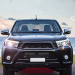 Front Grill Grille ABS Matt Black Fit Toyota Hilux Revo SR SR5 TRD 2015-2017