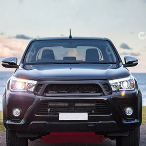 Front Grill Grille ABS Matt Black Fit Toyota Hilux Revo SR SR5 TRD 2015-2017