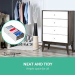 Artiss Tallboy 4 Chest of Drawers Dresser Table Storage Cabinet Bedroom Wooden
