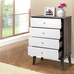Artiss Tallboy 4 Chest of Drawers Dresser Table Storage Cabinet Bedroom Wooden