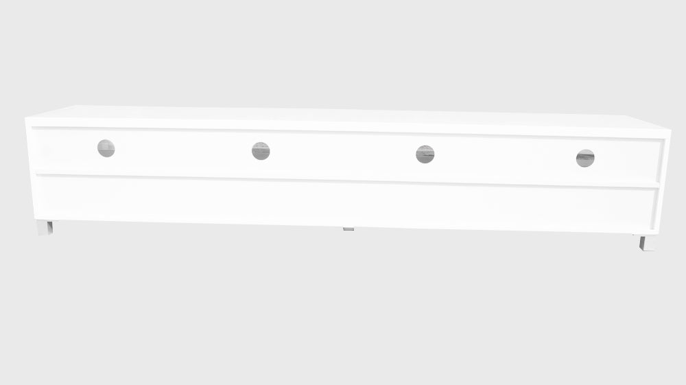 TV Stand Elisha High Gloss Entertainment storage Unit - White