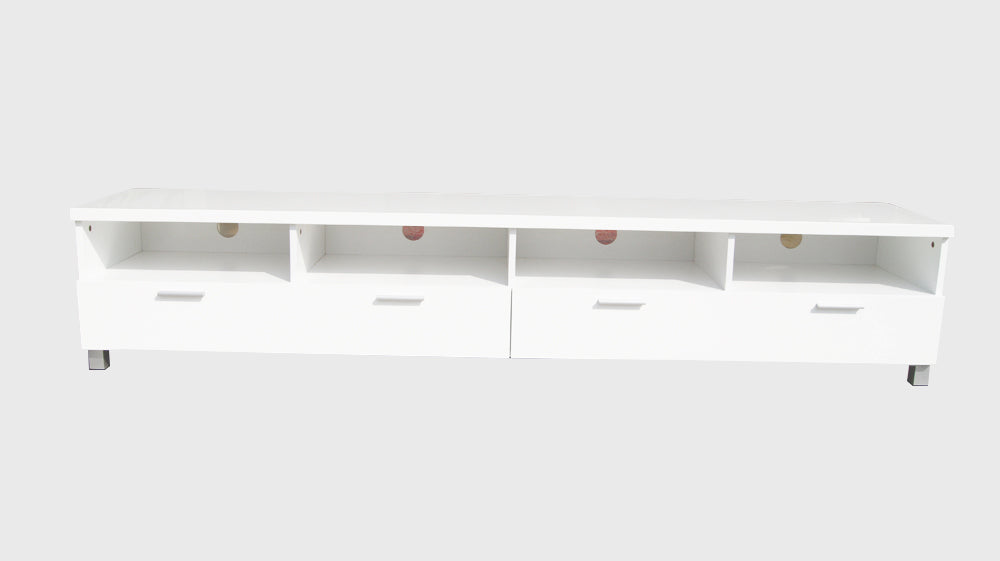 TV Stand Elisha High Gloss Entertainment storage Unit - White