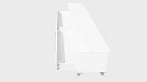 TV Stand Elisha High Gloss Entertainment storage Unit - White