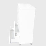 Elisha High Gloss 5 Drawer Tallboy Chest - White