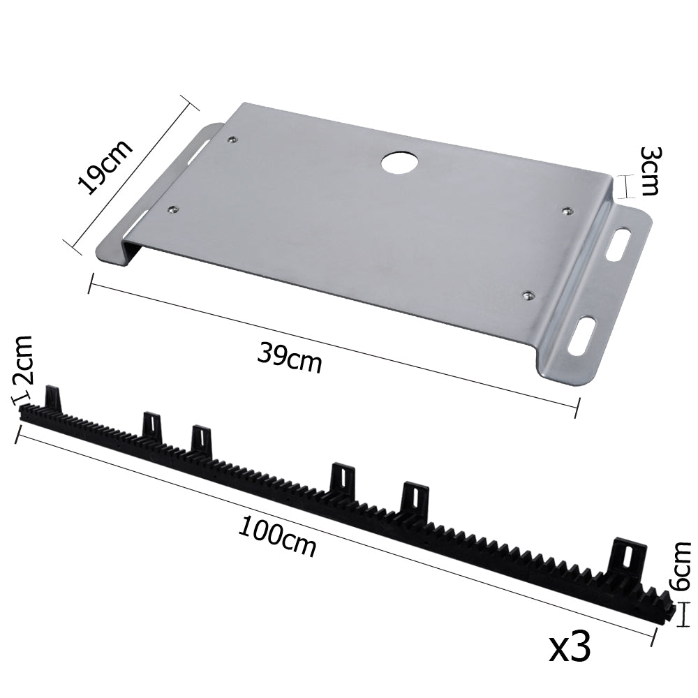 Motor Powered Auto Sliding Gate Opener w/ Wireless Key Pad & 6m Rails