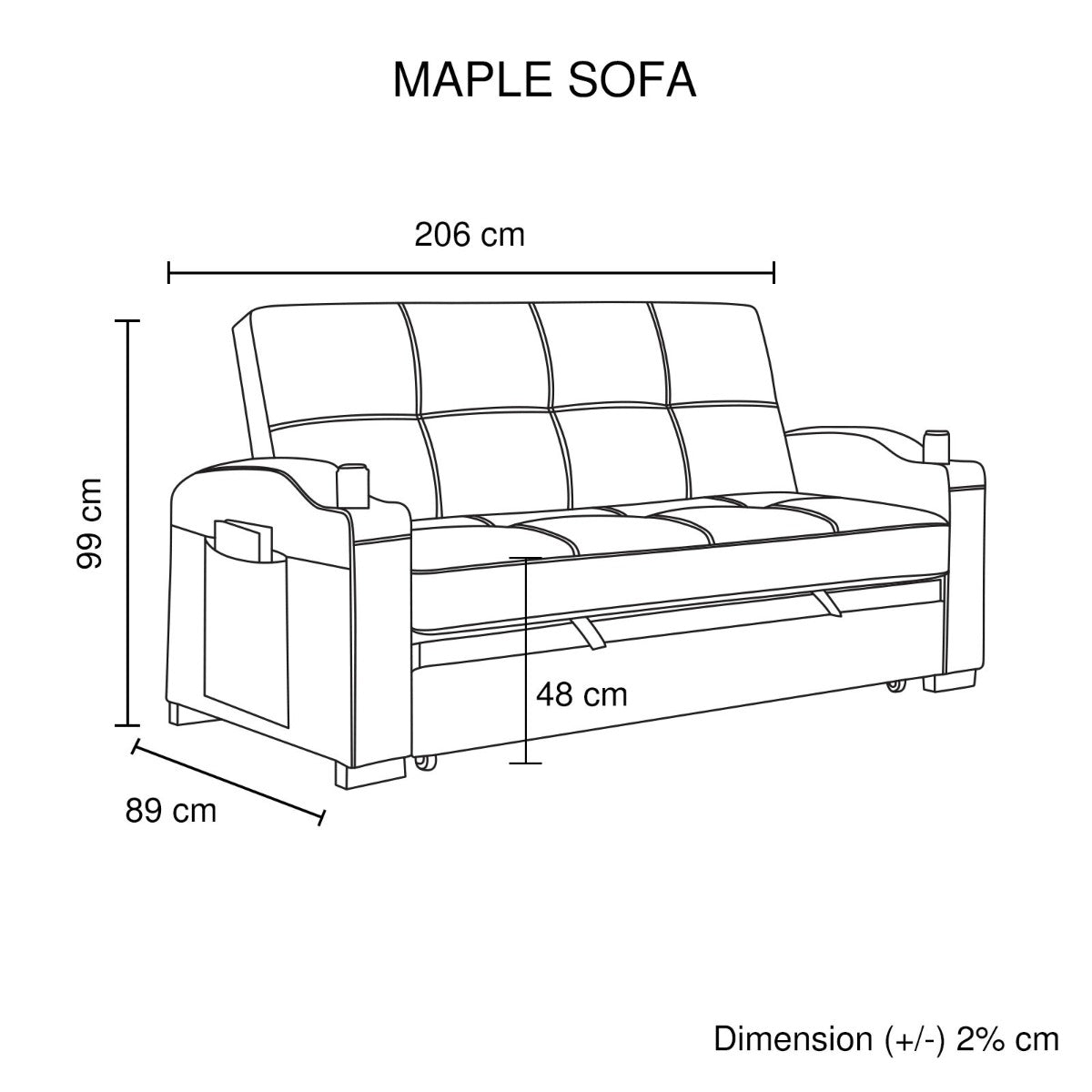 Maple Sofa -Black