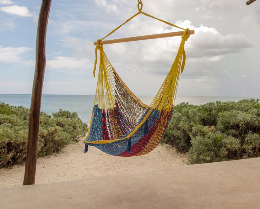 Mexican Hammock Swing Chair in Confeti