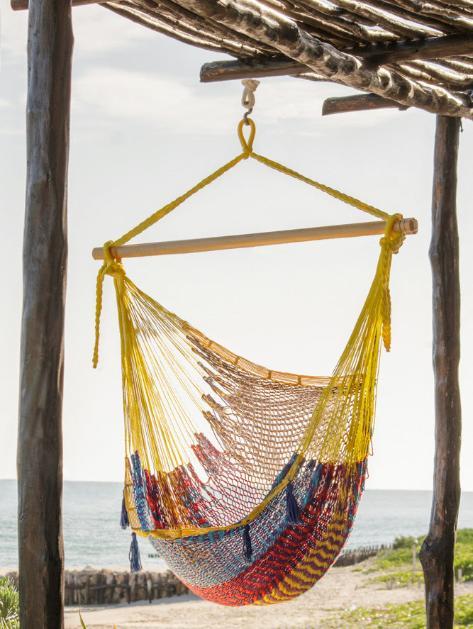 Mexican Hammock Swing Chair in Confeti