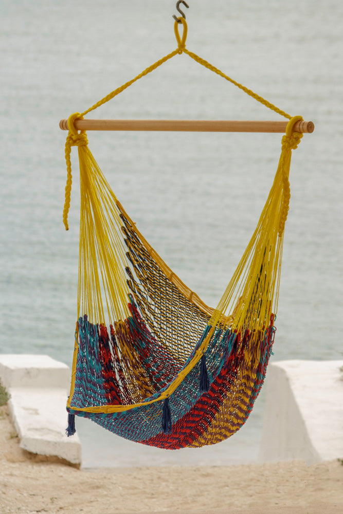 Mexican Hammock Swing Chair in Confeti