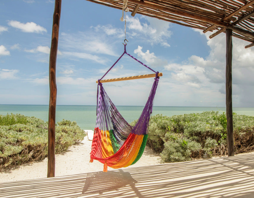 Mexican Hammock Swing Chair Rainbow