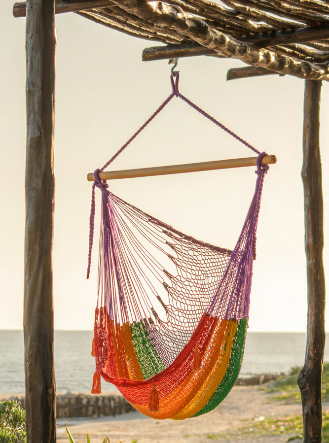 Mexican Hammock Swing Chair Rainbow