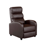 Luxury Leather Recliner Chair Armchair - Brown