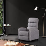 Luxury Fabric Recliner Chair - Grey