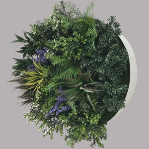UV Lavender Fields 60cm Green Wall Disc (White)
