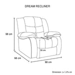 Dream Recliner Bonded Leather -1R -BLACK