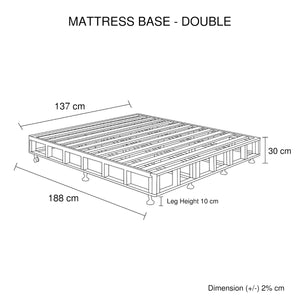 Mattress Base Double Size Beige