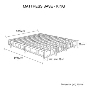 Mattress Base King Size White